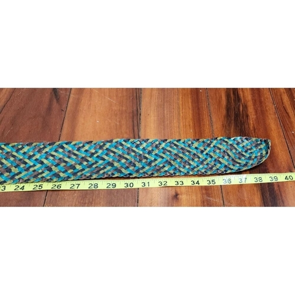 Kookai Wide Braided Belt Large Brass Oval Buckle EUC 38 " Waist - Picture 8 of 10